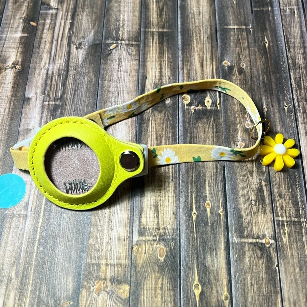 5for$10 Adjustable Cat Collar Floral Daisy Cloth Collar AirTag Yellow Collar
